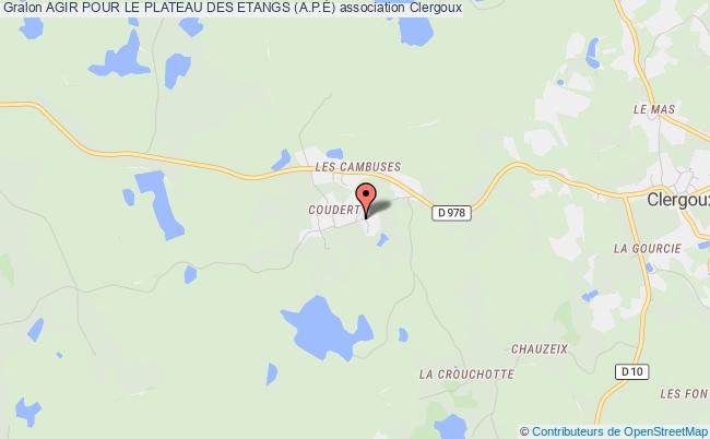 plan association Agir Pour Le Plateau Des Etangs (a.p.É) Clergoux