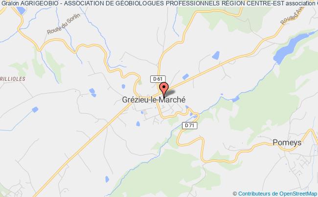 plan association Agrigeobio - Association De GÉobiologues Professionnels RÉgion Centre-est Grézieu-le-Marché