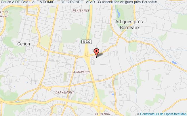 plan association Aide Familiale A Domicile De Gironde - Afad  33 Artigues-près-Bordeaux