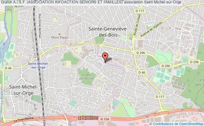 plan association A.i.s.f. (association Infoaction Seniors Et Familles) Saint-Michel-sur-Orge