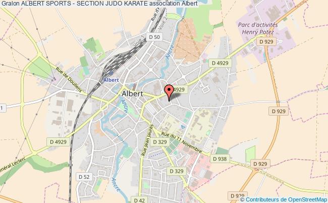 plan association Albert Sports - Section Judo Karate Albert