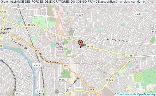 plan association Alliance Des Forces DÉmocratiques Du Congo France Champigny-sur-Marne