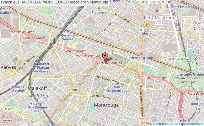 plan association Alpha OmÉga Paris Jeunes Montrouge
