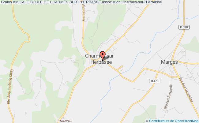 plan association Amicale Boule De Charmes Sur L'herbasse Charmes-sur-l'Herbasse