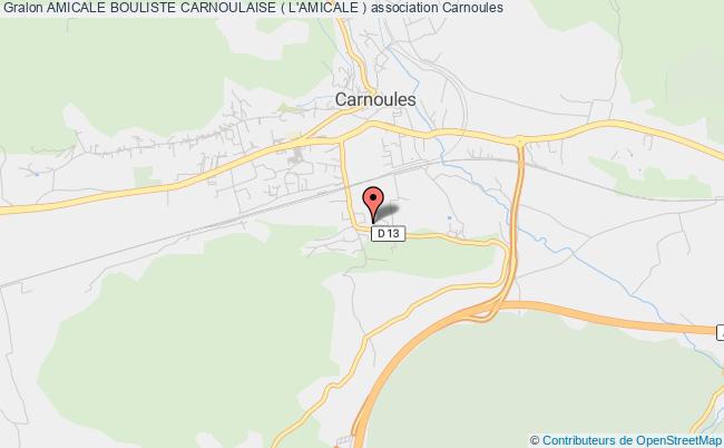 plan association Amicale Bouliste Carnoulaise ( L'amicale ) Carnoules