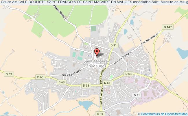 plan association Amicale Bouliste Saint Francois De Saint Macaire En Mauges Saint-Macaire-en-Mauges