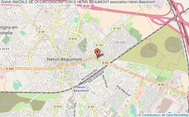 plan association Amicale De La Circonscription D Henin Beaumont Hénin-Beaumont