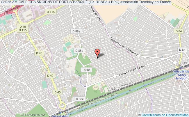 plan association Amicale Des Anciens De Fortis Banque (ex Reseau Bpc) Tremblay-en-France