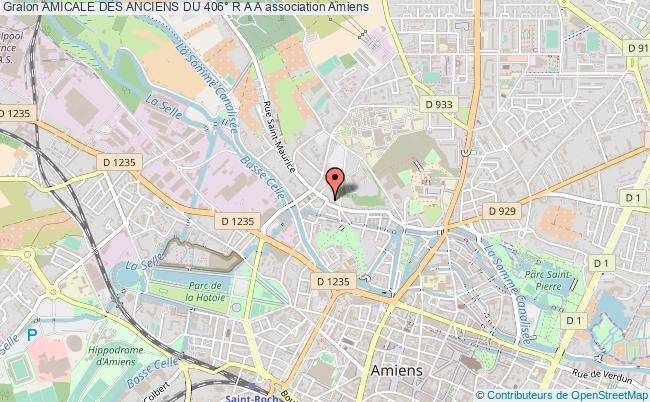 plan association Amicale Des Anciens Du 406° R A A Amiens