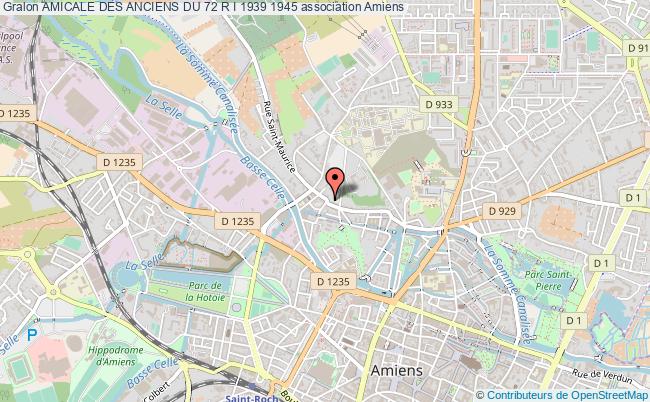plan association Amicale Des Anciens Du 72 R I 1939 1945 Amiens