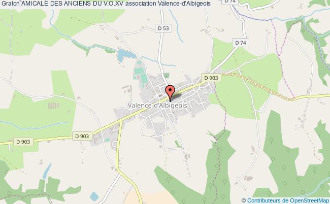 plan association Amicale Des Anciens Du V.o.xv Valence-d'Albigeois