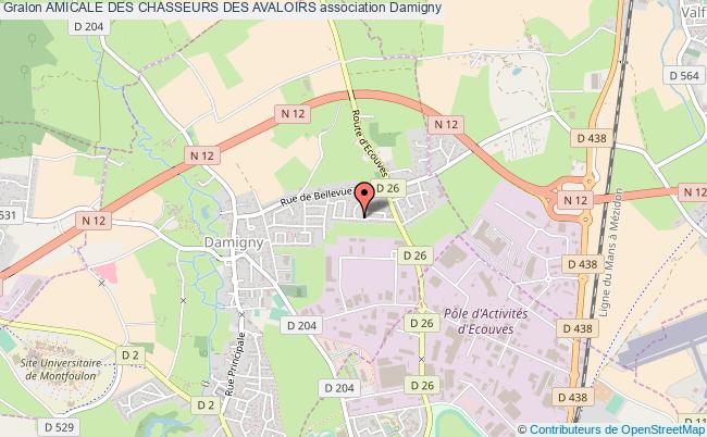 plan association Amicale Des Chasseurs Des Avaloirs Damigny