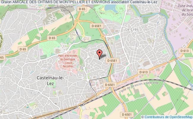 plan association Amicale Des Chtimis De Montpellier Et Environs Castelnau-le-Lez