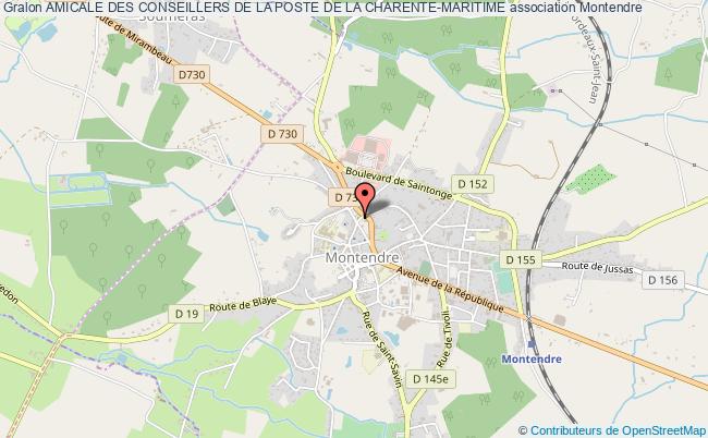 plan association Amicale Des Conseillers De La Poste De La Charente-maritime Montendre
