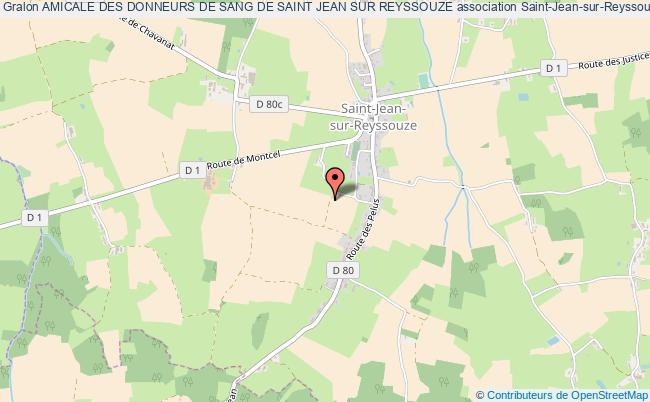 plan association Amicale Des Donneurs De Sang De Saint Jean Sur Reyssouze Saint-Jean-sur-Reyssouze