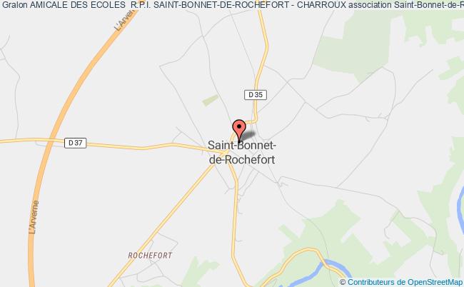 plan association Amicale Des Ecoles  R.p.i. Saint-bonnet-de-rochefort - Charroux Saint-Bonnet-de-Rochefort