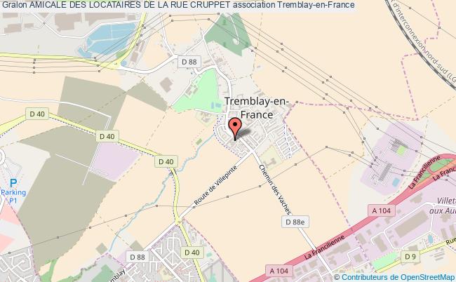 plan association Amicale Des Locataires De La Rue Cruppet Tremblay-en-France