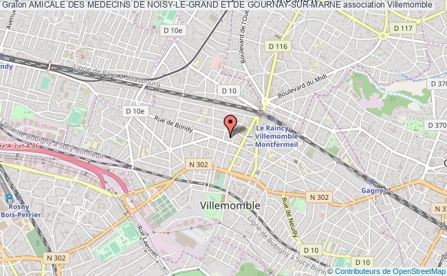 plan association Amicale Des Medecins De Noisy-le-grand Et De Gournay-sur-marne Villemomble