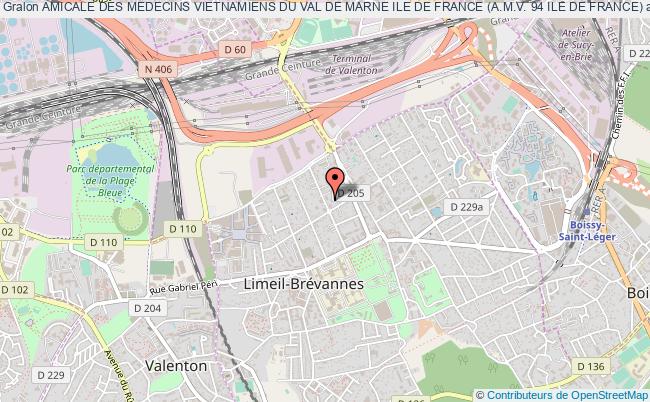 plan association Amicale Des Medecins Vietnamiens Du Val De Marne Ile De France (a.m.v. 94 Ile De France) Limeil-Brévannes