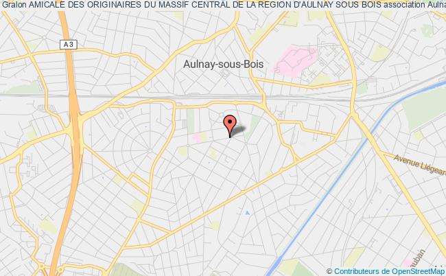 plan association Amicale Des Originaires Du Massif Central De La Region D'aulnay Sous Bois Aulnay-sous-Bois