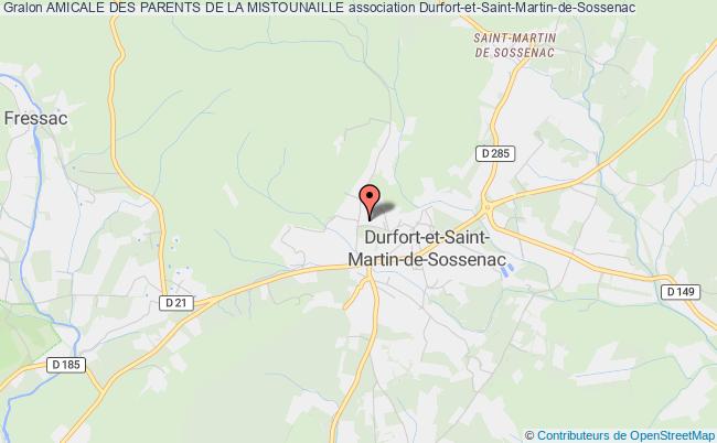 plan association Amicale Des Parents De La Mistounaille Durfort-et-Saint-Martin-de-Sossenac