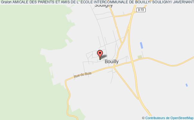plan association Amicale Des Parents Et Amis De L' Ecole Intercommunale De Bouilly/ Souligny/ Javernant/sommeval Bouilly
