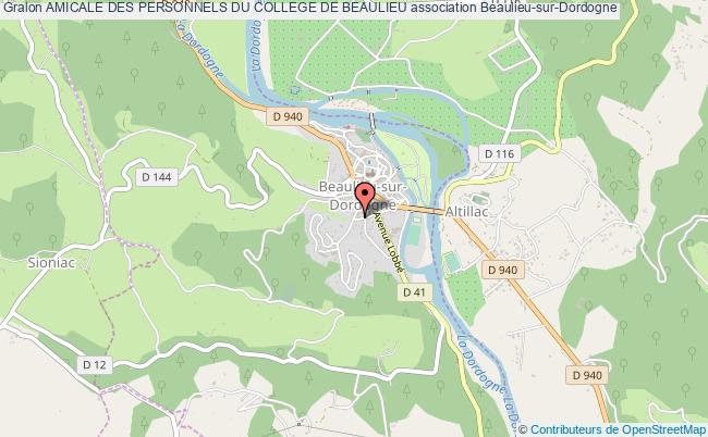 plan association Amicale Des Personnels Du College De Beaulieu Beaulieu-sur-Dordogne