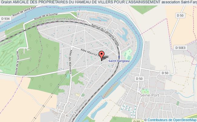 plan association Amicale Des PropriÉtaires Du Hameau De Villers Pour L'assainissement Saint-Fargeau-Ponthierry