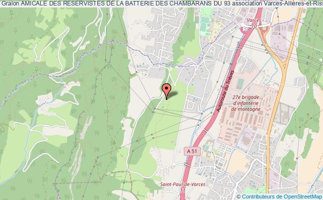 plan association Amicale Des Reservistes De La Batterie Des Chambarans Du 93 Varces-Allières-et-Risset cedex