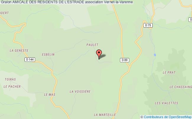 plan association Amicale Des Residents De L'estrade Vernet-la-Varenne