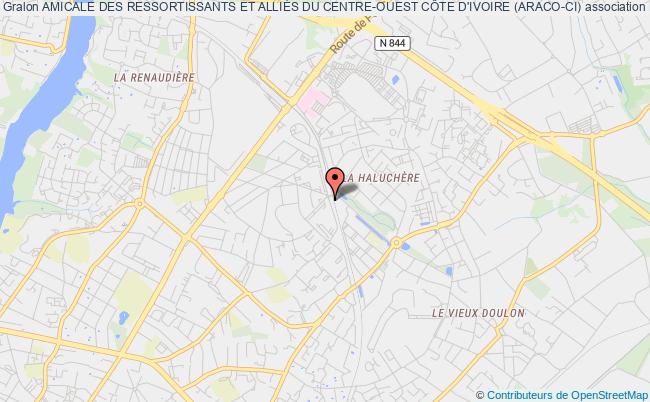 plan association Amicale Des Ressortissants Et AlliÉs Du Centre-ouest CÔte D'ivoire (araco-ci) Nantes
