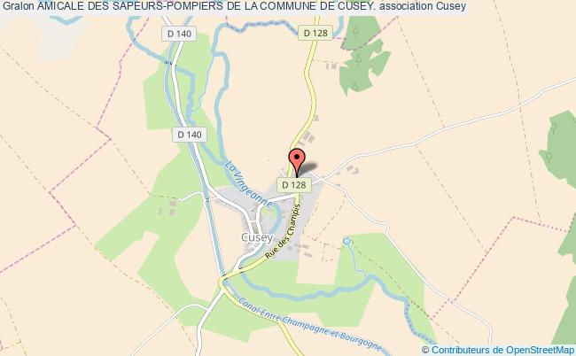 plan association Amicale Des Sapeurs-pompiers De La Commune De Cusey. Cusey