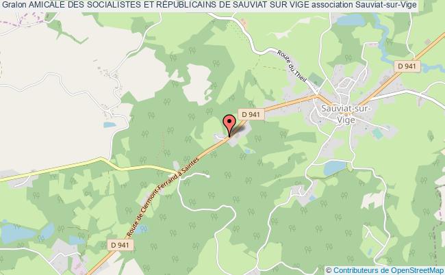 plan association Amicale Des Socialistes Et RÉpublicains De Sauviat Sur Vige Sauviat-sur-Vige