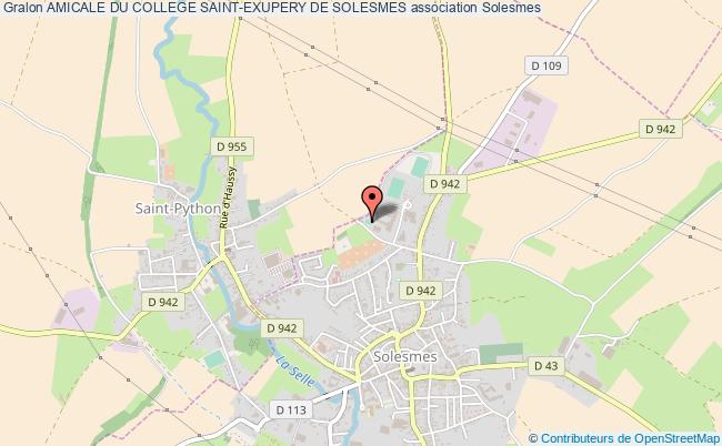 plan association Amicale Du College Saint-exupery De Solesmes Solesmes