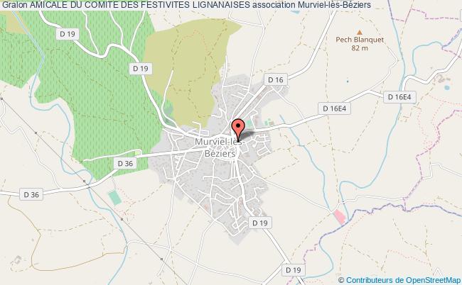 plan association Amicale Du Comite Des Festivites Lignanaises Murviel-lès-Béziers