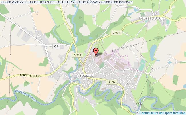 plan association Amicale Du Personnel De L'ehpad De Boussac Boussac