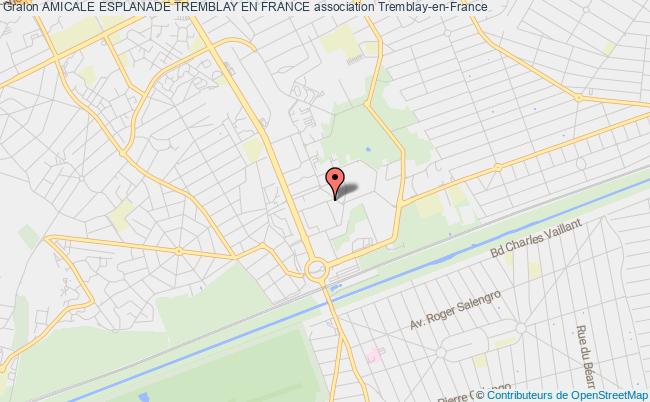 plan association Amicale Esplanade Tremblay En France Tremblay-en-France
