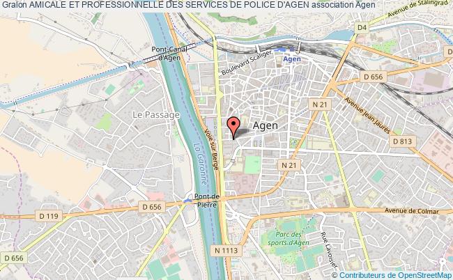 plan association Amicale Et Professionnelle Des Services De Police D'agen Agen