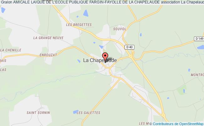 plan association Amicale Laique De L'ecole Publique Fargin-fayolle De La Chapelaude La Chapelaude
