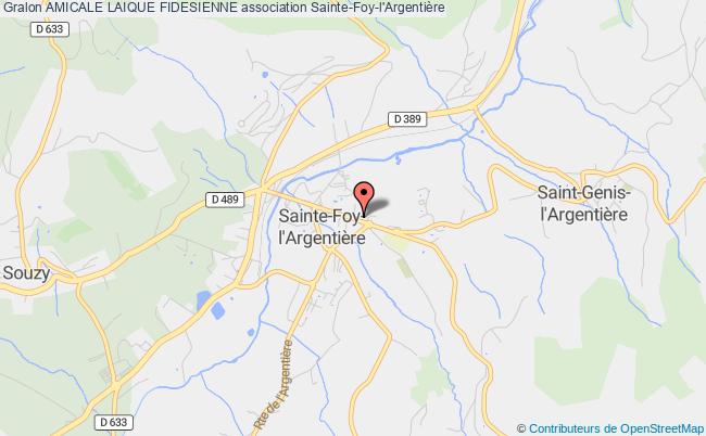 plan association Amicale Laique Fidesienne Sainte-Foy-l'Argentière