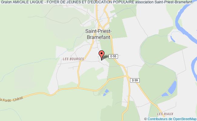 plan association Amicale Laique - Foyer De Jeunes Et D'education Populaire Saint-Priest-Bramefant