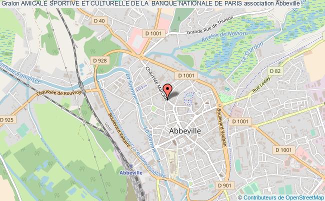plan association Amicale Sportive Et Culturelle De La  Banque Nationale De Paris Abbeville