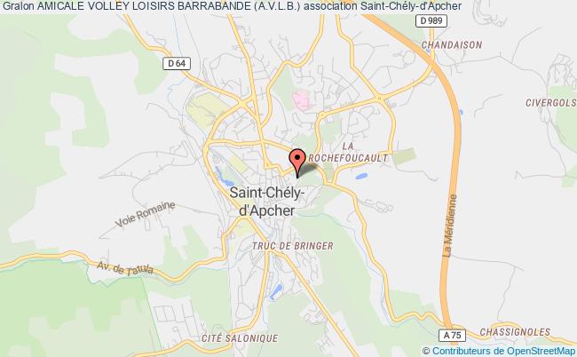 plan association Amicale Volley Loisirs Barrabande (a.v.l.b.) Saint-Chély-d'Apcher