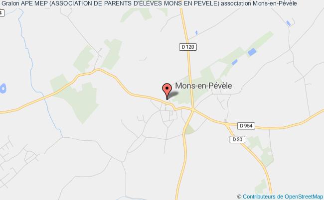 plan association Ape Mep (association De Parents D'ÉlÈves Mons En Pevele) Mons-en-Pévèle