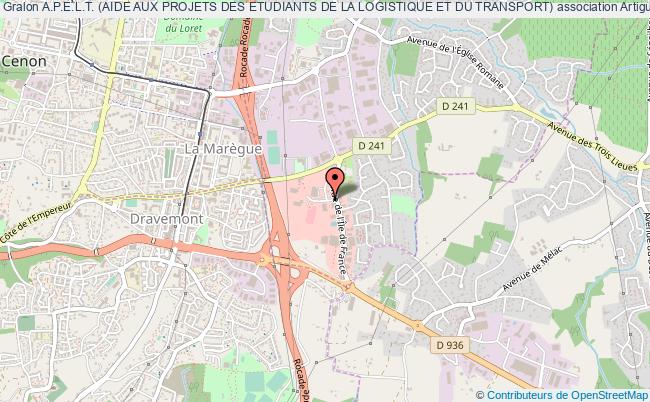 plan association A.p.e.l.t. (aide Aux Projets Des Etudiants De La Logistique Et Du Transport) Artigues-près-Bordeaux