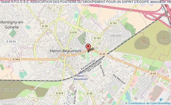 plan association A.p.o.g.e.e. Association Des Postiers Du Groupement Pour Un Esprit D'equipe Hénin-Beaumont