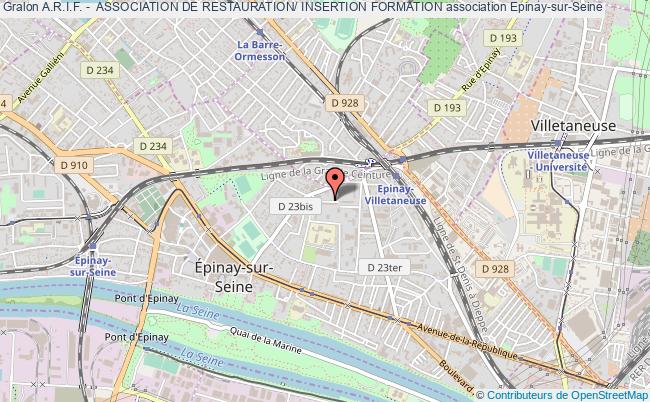plan association A.r.i.f. -  Association De Restauration/ Insertion Formation Épinay-sur-Seine