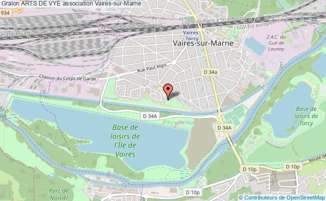 plan association Arts De Vye Vaires-sur-Marne