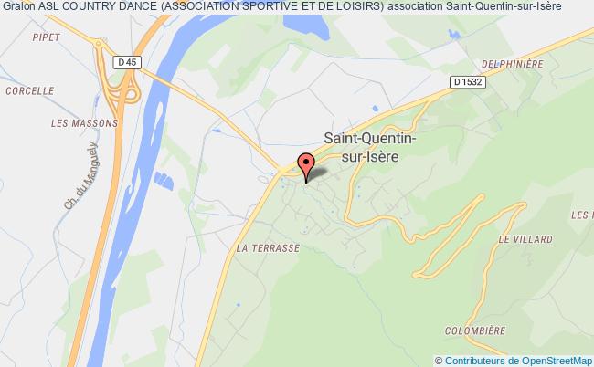 plan association Asl Country Dance (association Sportive Et De Loisirs) Saint-Quentin-sur-Isère