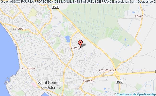 plan association Assoc Pour La Protection Des Monuments Naturels De France Saint-Georges-de-Didonne